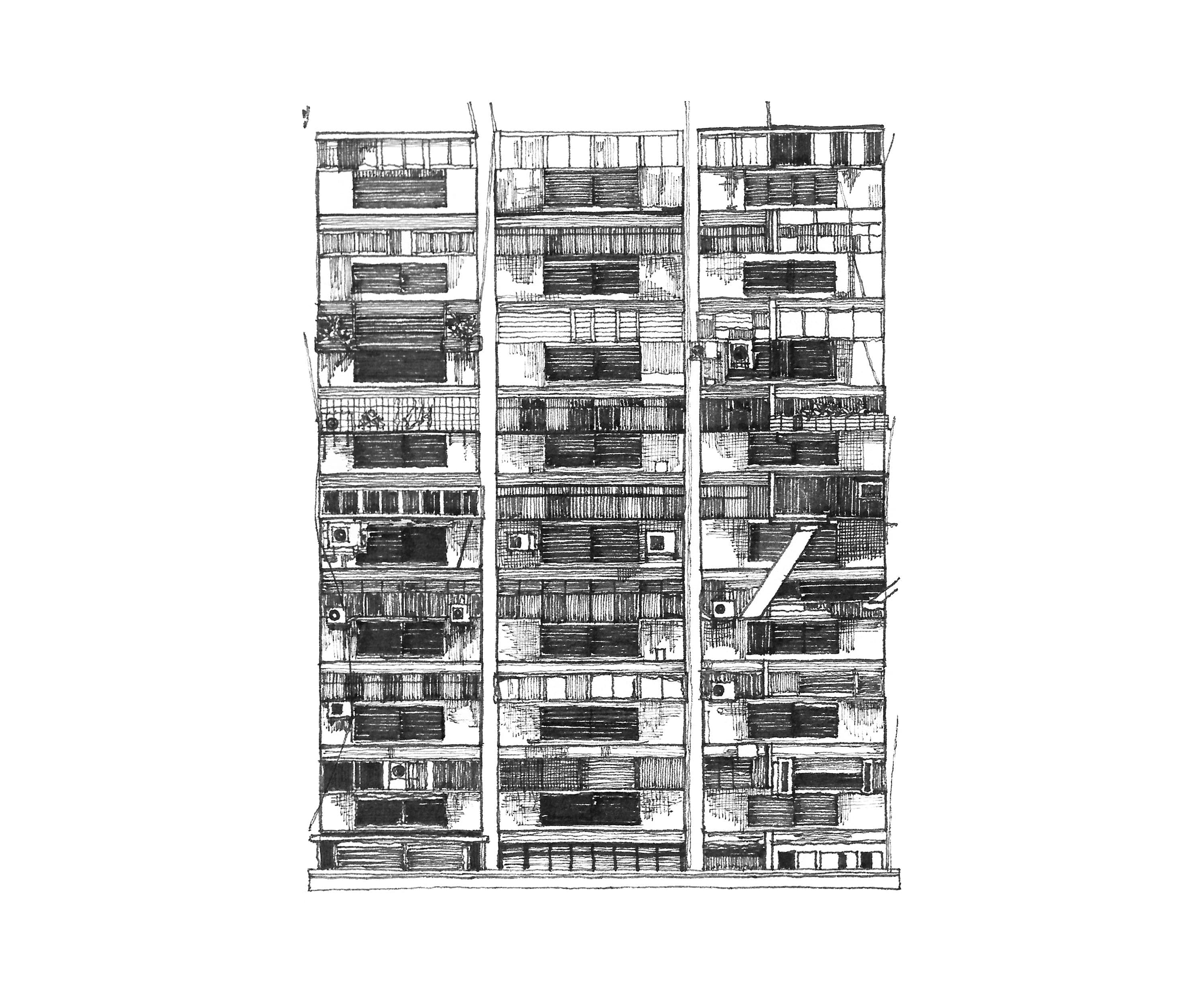 Taipei window facade